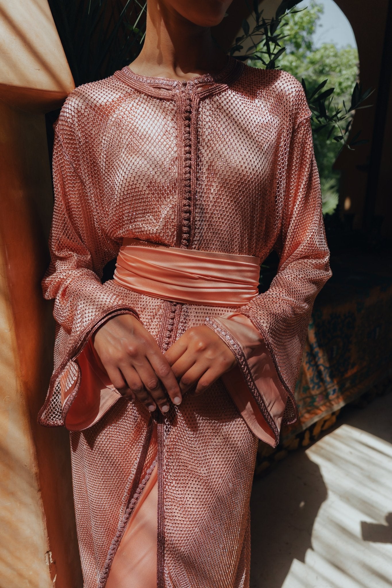 Rawan | Takchita rose - Caftans modernes - MAYANE COUTURE