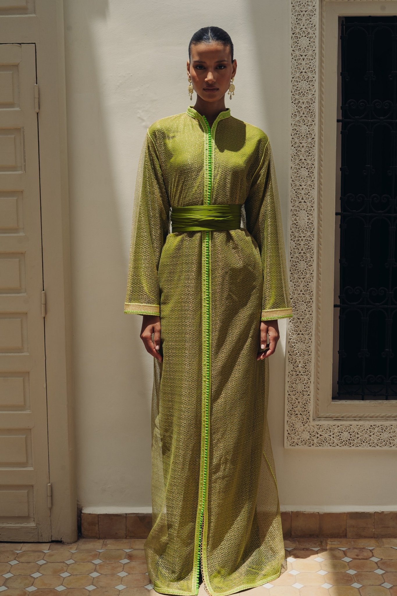 Khadra | Pièce unique - Boutique de caftans marocains modernes - MAYANE COUTURE