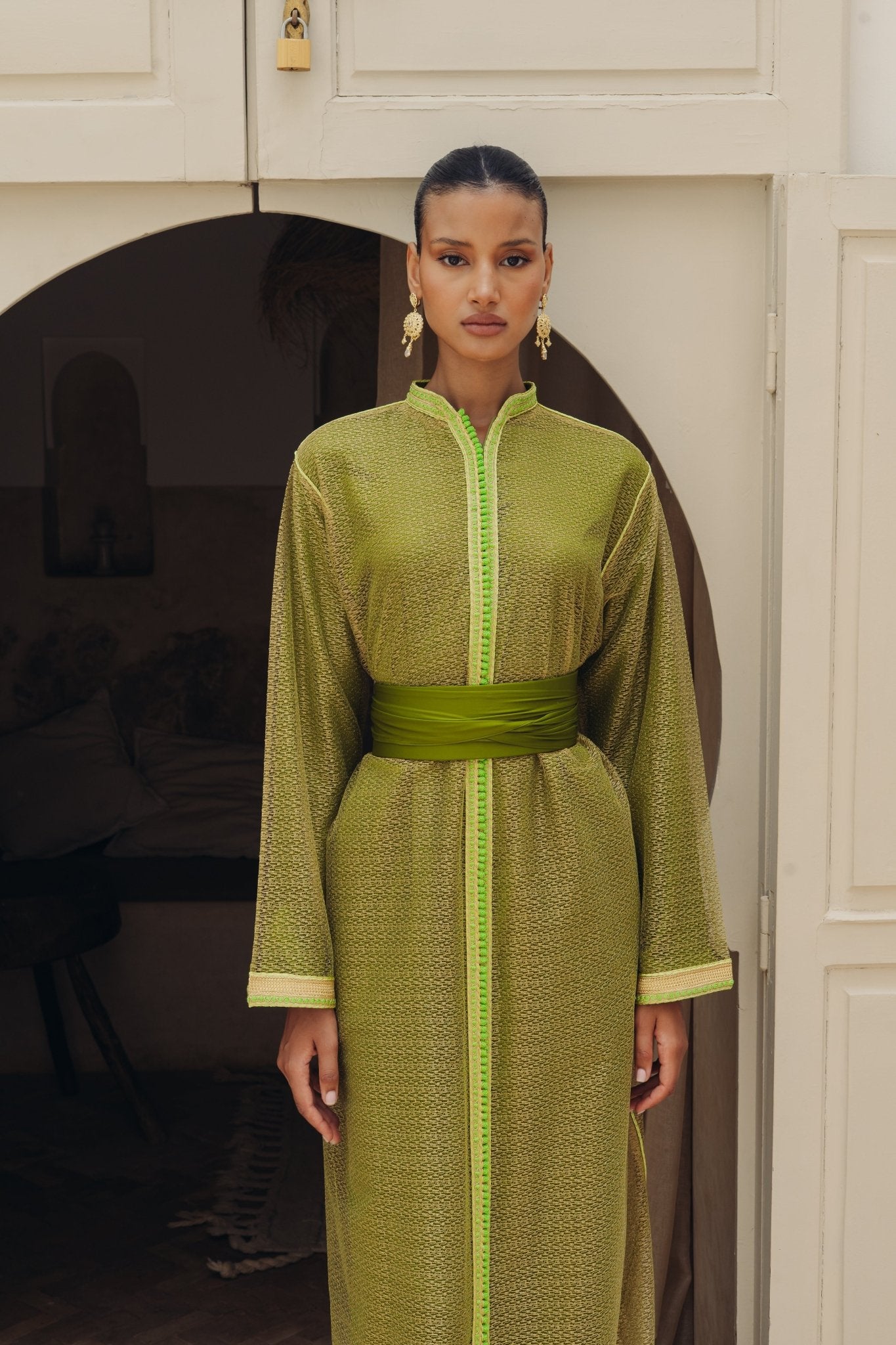 Khadra | Pièce unique - Boutique de caftans marocains modernes - MAYANE COUTURE